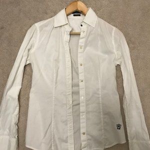 Massimo Dutti White Long Sleeve Shirt